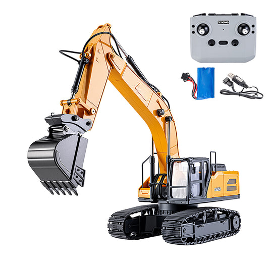 Pre-order HUINA 1/24 Electric RC Excavator XC1523 Remote Control Digger RTR 360 Degree Rotation Finished Model Metal Bucket Light Sound