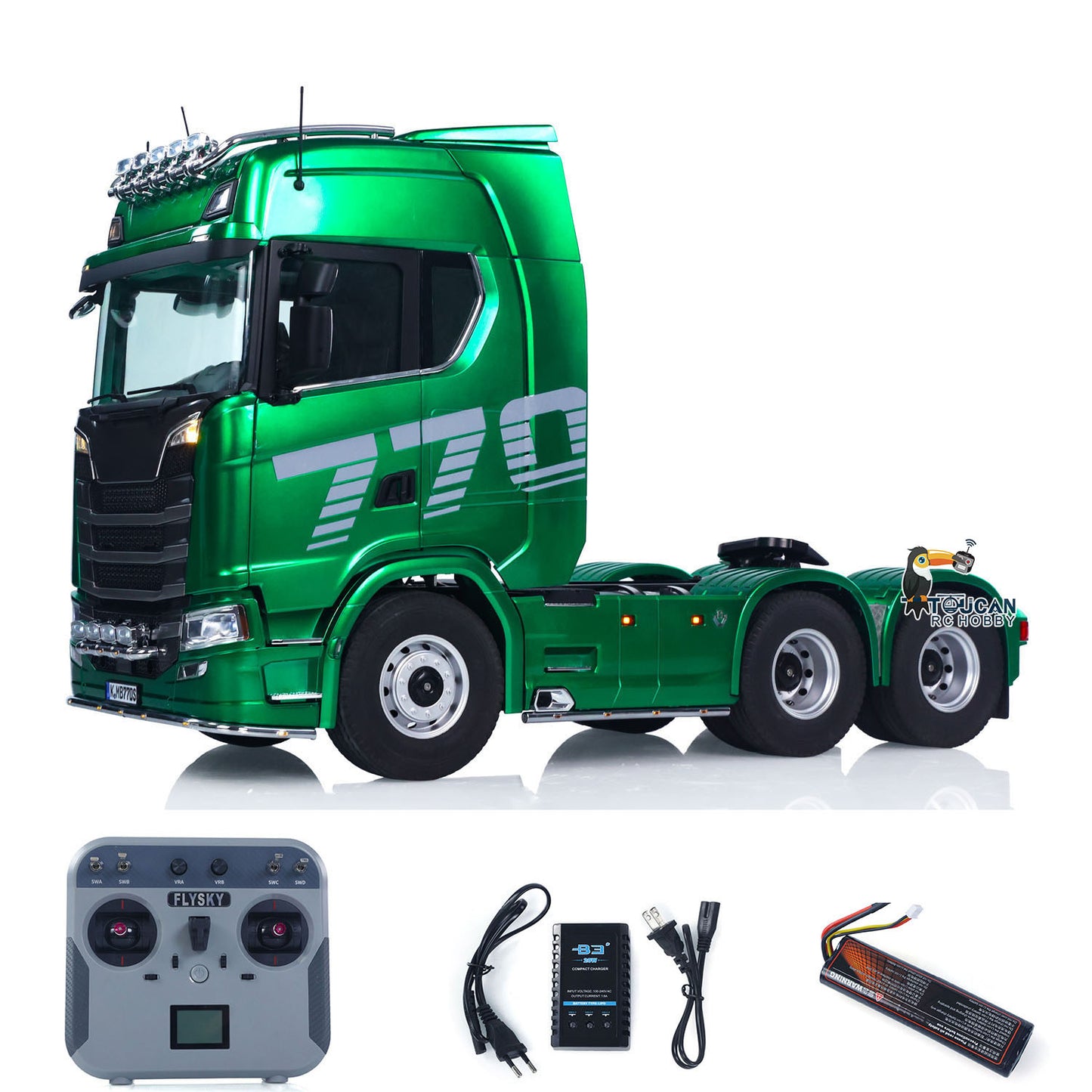 KABOLITE 6*6 Ready To Run 1/14 RC Tractor Truck Remote Control Car Hobby Model Painted Assembled 770S With Light Sound