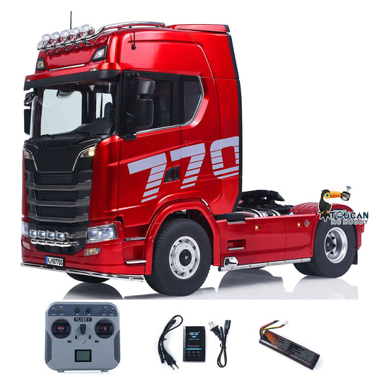 KABOLITE 1/14 Remote Control Tractor Truck 770S 100 4X2 RC Lorry Car 2Speed Transmission Differential Locks RTR Sound