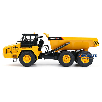 IN Stock HUINA 553 1/16 Half Metal Electric Remote Control Dump Truck RC Construction Vehicle Tipper Lights Sounds Effect RTR Model