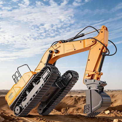 Pre-order HUINA 1/24 Electric RC Excavator XC1523 Remote Control Digger RTR 360 Degree Rotation Finished Model Metal Bucket Light Sound