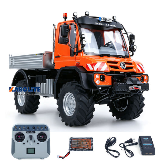 US Stock KABOLITE 5501 1/14 4X4 RC Off Road Dumper Truck with FS L12 Radio System 2 Speed Gearbox Light Sound System
