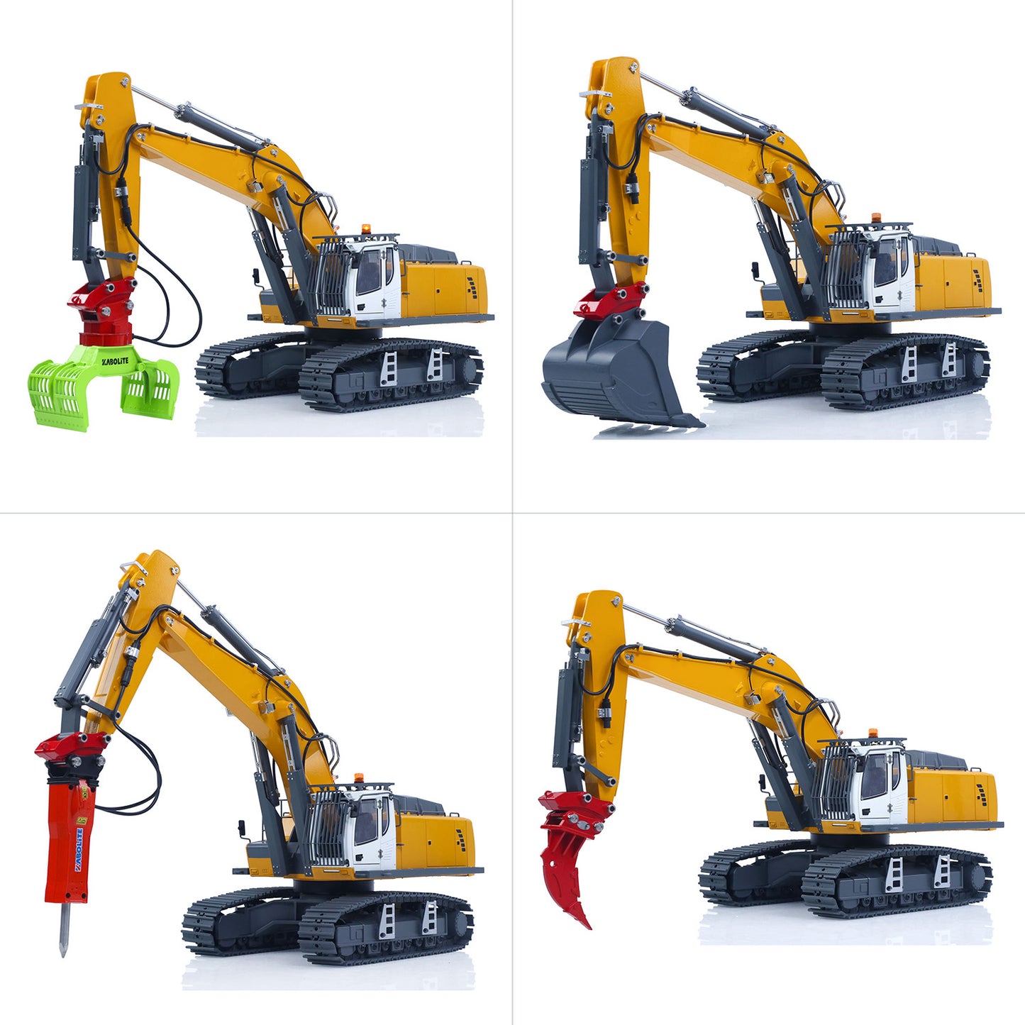 US Stock KABOLITE K962 100S 1/18 Remote Control Hydraulic Excavator RC Digger FlySky ST8 Remote Controller Electric Claw Ripper Hammer