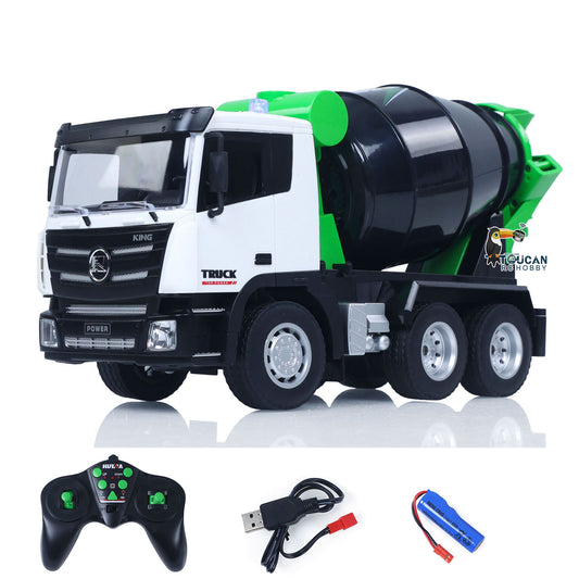 HUINA 1/18 1557 9CH RC Concrete Car Mixer Truck Model 2.4G Remote Control Tractor Toy Gift
