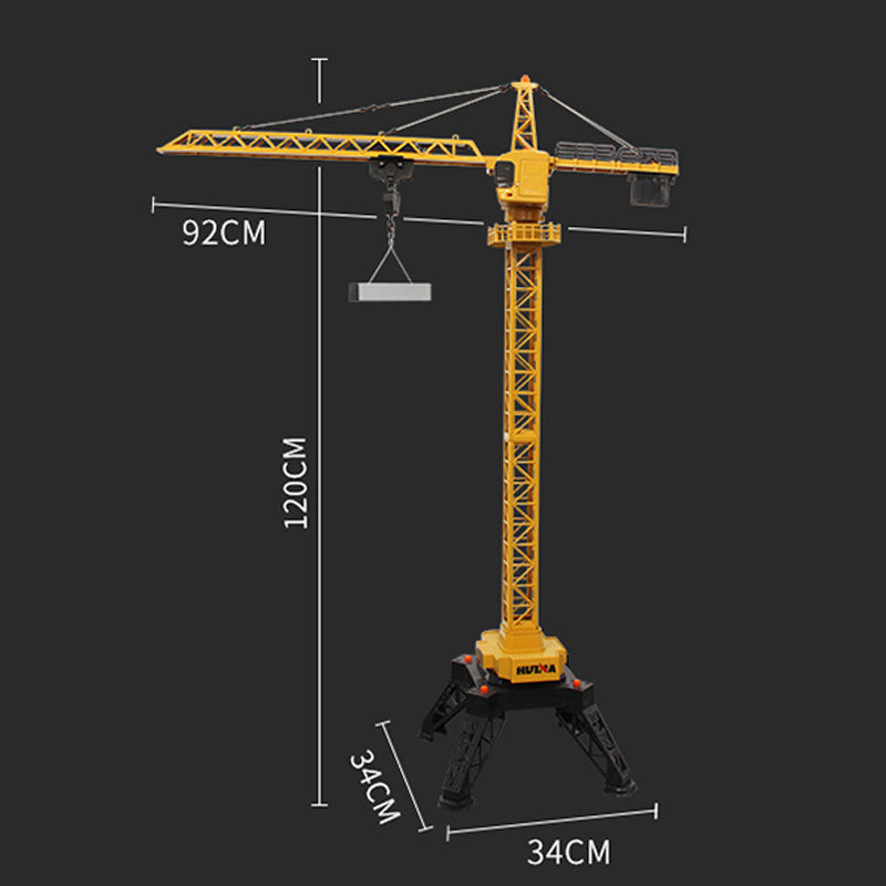 HUINA 585 Toys RC 1/14 12CH Lifting Tower Crane Model Gifts 2.4G Radio Battery Remote Control Construction Model