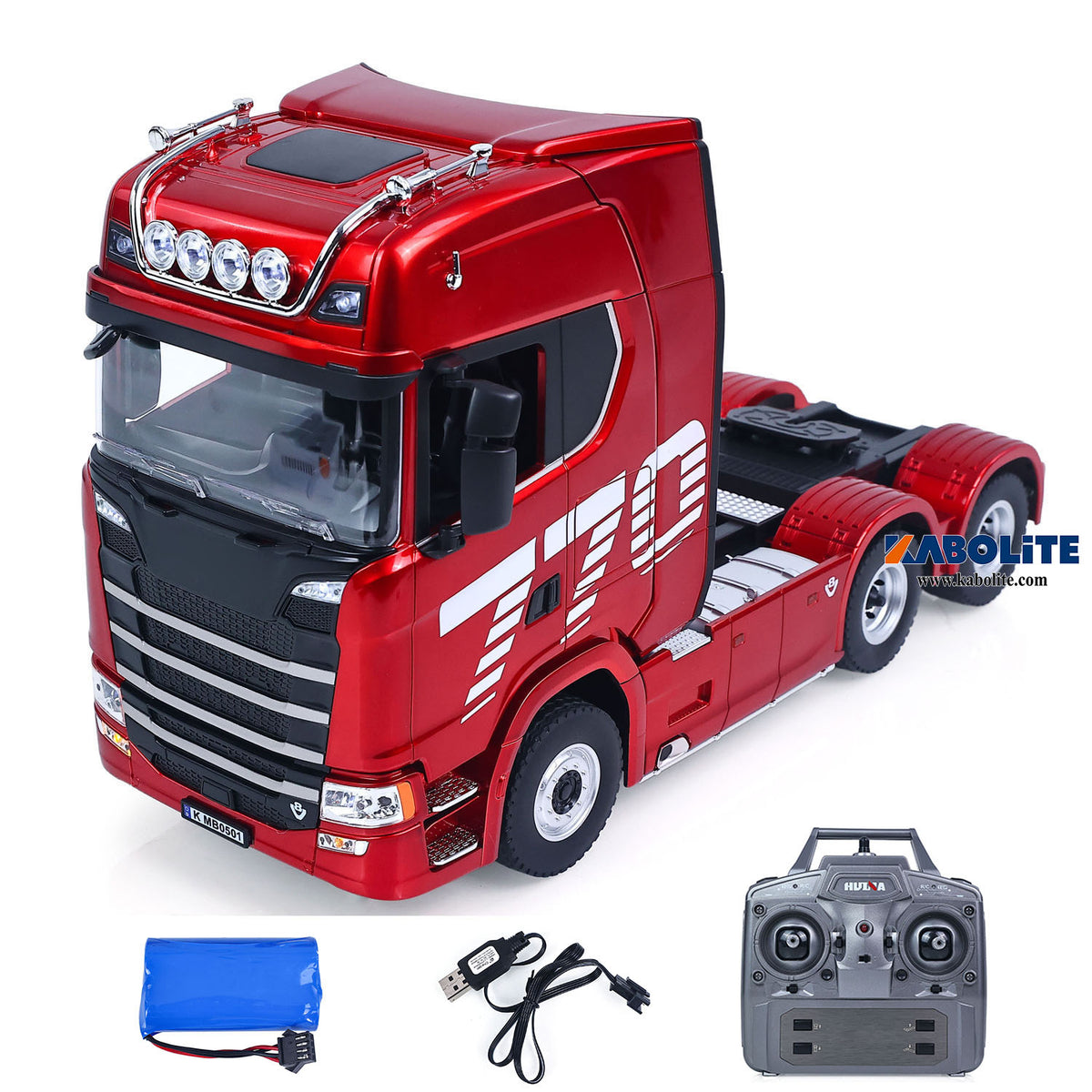 HUINA 770S 1/18 Plastic 6x4 RC Tractor Truck 1501 PRO with 19CH 2.4G Radio Controller Light Sound for Hobbyists Outdoor Play