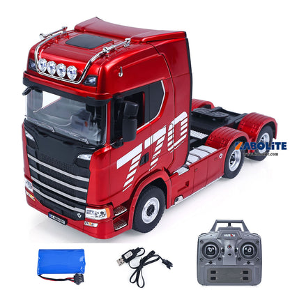 HUINA 770S 1/18 Plastic 6x4 RC Tractor Truck 1501 PRO with 19CH 2.4G Radio Controller Light Sound for Hobbyists Outdoor Play