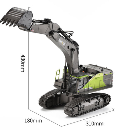 US Stock HUINA 1/14 593 Toys Model RC Excavator Car Gift Battery 2.4G Remote Control Digger