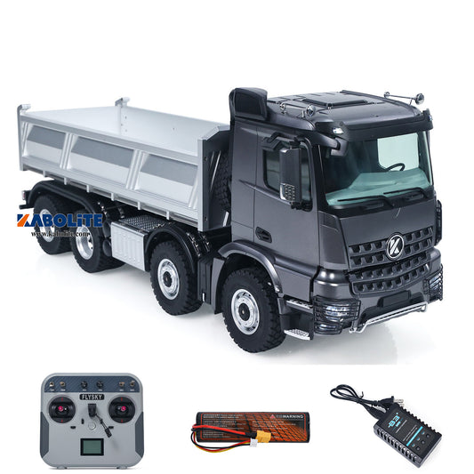 Fast Free Shipping for EU Kabolite 8X8 1/14 K5703 RC Dump Truck Electric Lifting Remote Control Tipper Model 2Speed Gearbox Lights Sound System