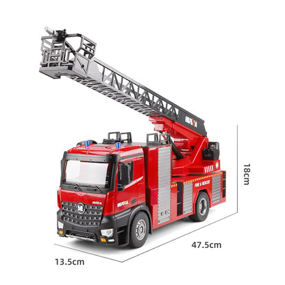 HUINA Toy 1/14 561 2.4G Sprayable Scaling Ladder Fire Truck Tractor Sound Light System RC Model Car