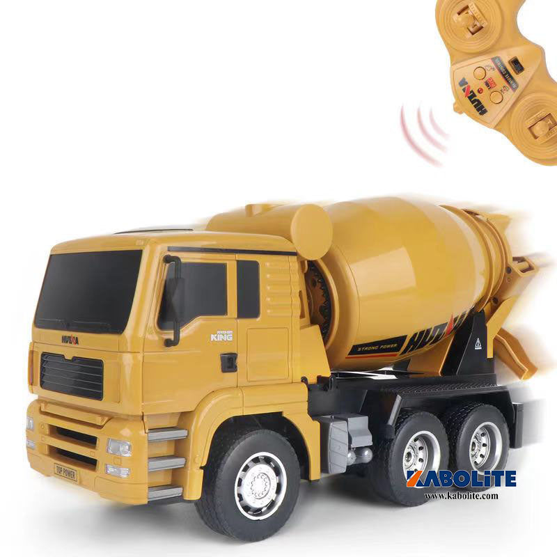 IN Stock HUINA 1333 1/18 Plastic RC Concrete Mixer Truck with 6CH 2.4G Radio Controller Lights Gift for Boys