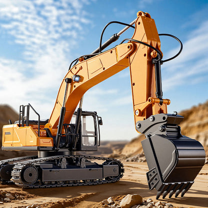 Pre-order HUINA 1/24 Electric RC Excavator XC1523 Remote Control Digger RTR 360 Degree Rotation Finished Model Metal Bucket Light Sound