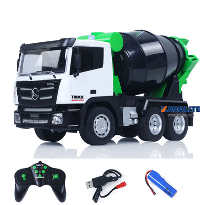 IN Stock HUINA 1557 1/18 Plastic RC Concrete Mixer Truck Model with 9CH 2.4G Radio Controller for Engineering Vehicle Enthusiasts