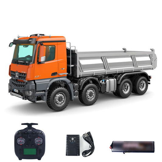 1/14 Kabolite K3367 8x8 Metal Hydraulic RC Tipper Remote Control Dump Truck Sonud Light 2Speed Model Battery ST8 Radio System