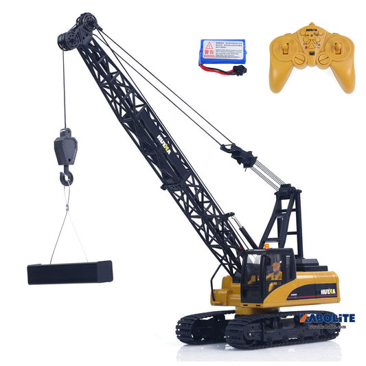 IN Stock HUINA 1572 1/14 RC Tower Crane Construction Vehicle with Light Sound 360 Degree Rotate 2.4G Remote Controller for Scale Machinery Enthusiast
