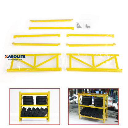 Kabolite Metal Tire Rack Decorative Part for 1/14 RC Tractor Truck 1/10 1/12 Remote Control Construction Vehicles Model