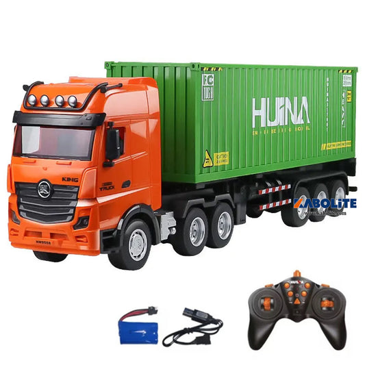 HUINA 1317 1/18 Plastic RC Container Trailer Truck with 9CH 2.4G Radio Controller for Transport Construction Vehicle Enthusiasts