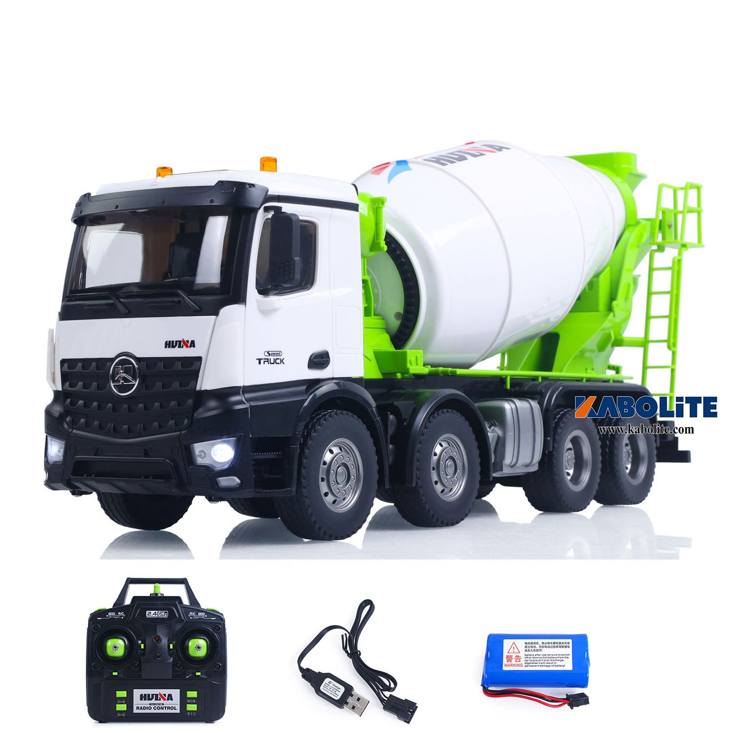 IN Stock HUINA 1537 1/14 Metal 12CH 2.4G RC Mixer Truck with Light Sound for Remote Control Construction Model Hobbyists