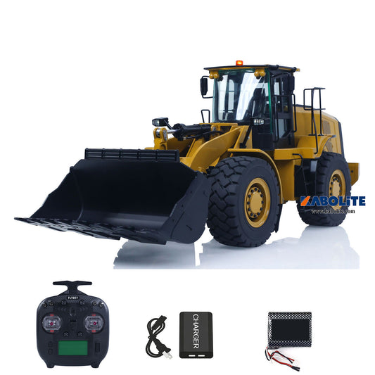 Kabolite K966 1/16 Metal Hydraulic RC Loader Model with FlySky ST8 Radio Controller Light Sound System for Construction Vehicle Hobbyists