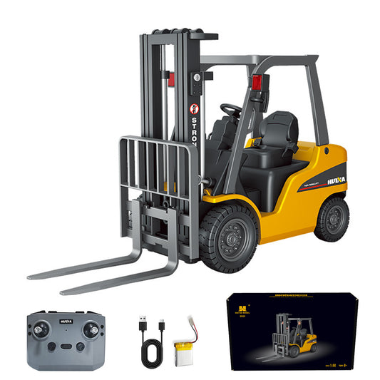 New Pre-Order Ready to Run HUINA 1/50 Electric Remote Control Forklift 9925 Mini Warehouse RC Model Desktop Level Light Sound Effect Battery