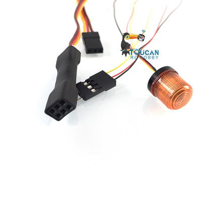 Connector Rotating Warning Light Controller Coarse Filter Upgraded Decorative GPS for 1/14 KABOLITE K970 RC Hydraulic Excavator