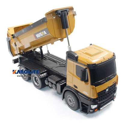 HUINA 573 1/14 RC Dumper Truck Model RTR 10CH 2.4G Remote Control Construction Vehicle with Sound Light Gift for Boys