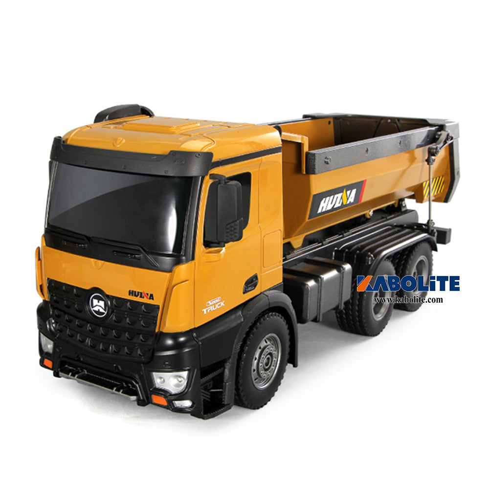 HUINA 573 1/14 RC Dumper Truck Model RTR 10CH 2.4G Remote Control Construction Vehicle with Sound Light Gift for Boys