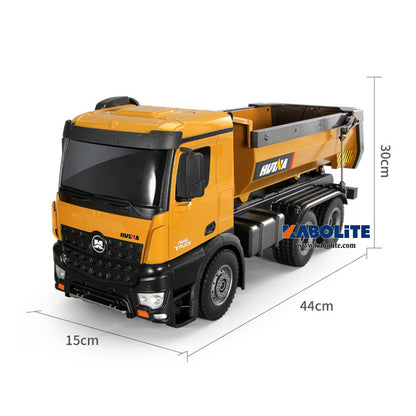 HUINA 573 1/14 RC Dumper Truck Model RTR 10CH 2.4G Remote Control Construction Vehicle with Sound Light Gift for Boys