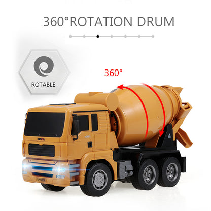 HUINA 1/18 333 1333 6CH Remote Control Concrete Car Mixer Truck RC Model Tractor Toy Gift 2.4G Radio