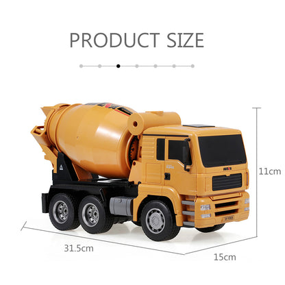 HUINA 1/18 333 1333 6CH Remote Control Concrete Car Mixer Truck RC Model Tractor Toy Gift 2.4G Radio