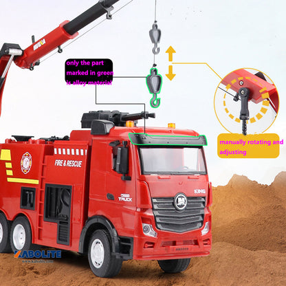 IN Stock HUINA 1362 1/18 Plastic RC Fire Fighting Truck Model with Water Spray 2.4G Radio Controller for Rescue Vehicle Enthusiasts