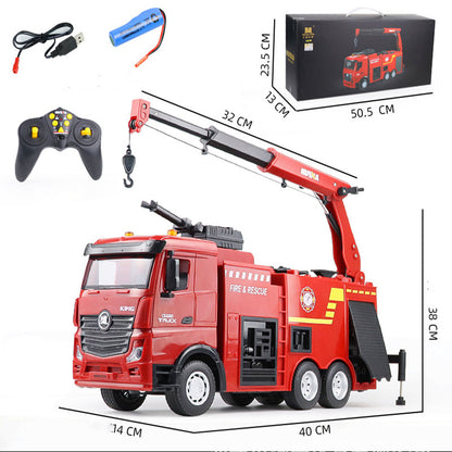 HUINA 1362 1/18 Remote Control Fire Fighting Truck 2.4G 9CH Sprinkler Car Fire Vehicles Toy Model
