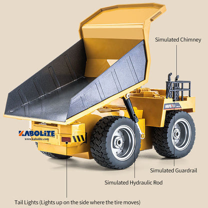 IN Stock HUINA 1533 1/18 Plastic 9CH 2.4G RC Mining Dumper Truck Gift for Remote Control Tipper Vehicles Model Hobbyists