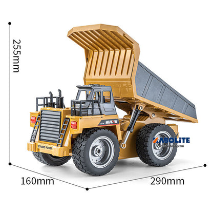 IN Stock HUINA 1533 1/18 Plastic 9CH 2.4G RC Mining Dumper Truck Gift for Remote Control Tipper Vehicles Model Hobbyists