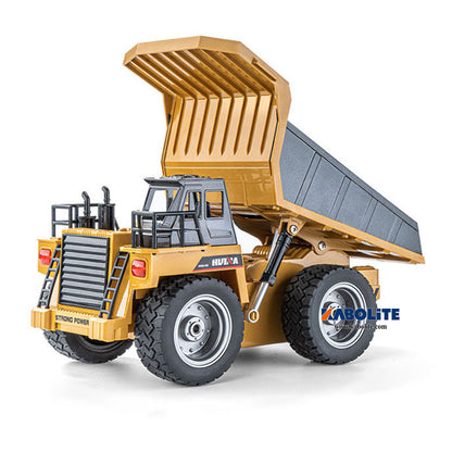 IN Stock HUINA 1533 1/18 Plastic 9CH 2.4G RC Mining Dumper Truck Gift for Remote Control Tipper Vehicles Model Hobbyists