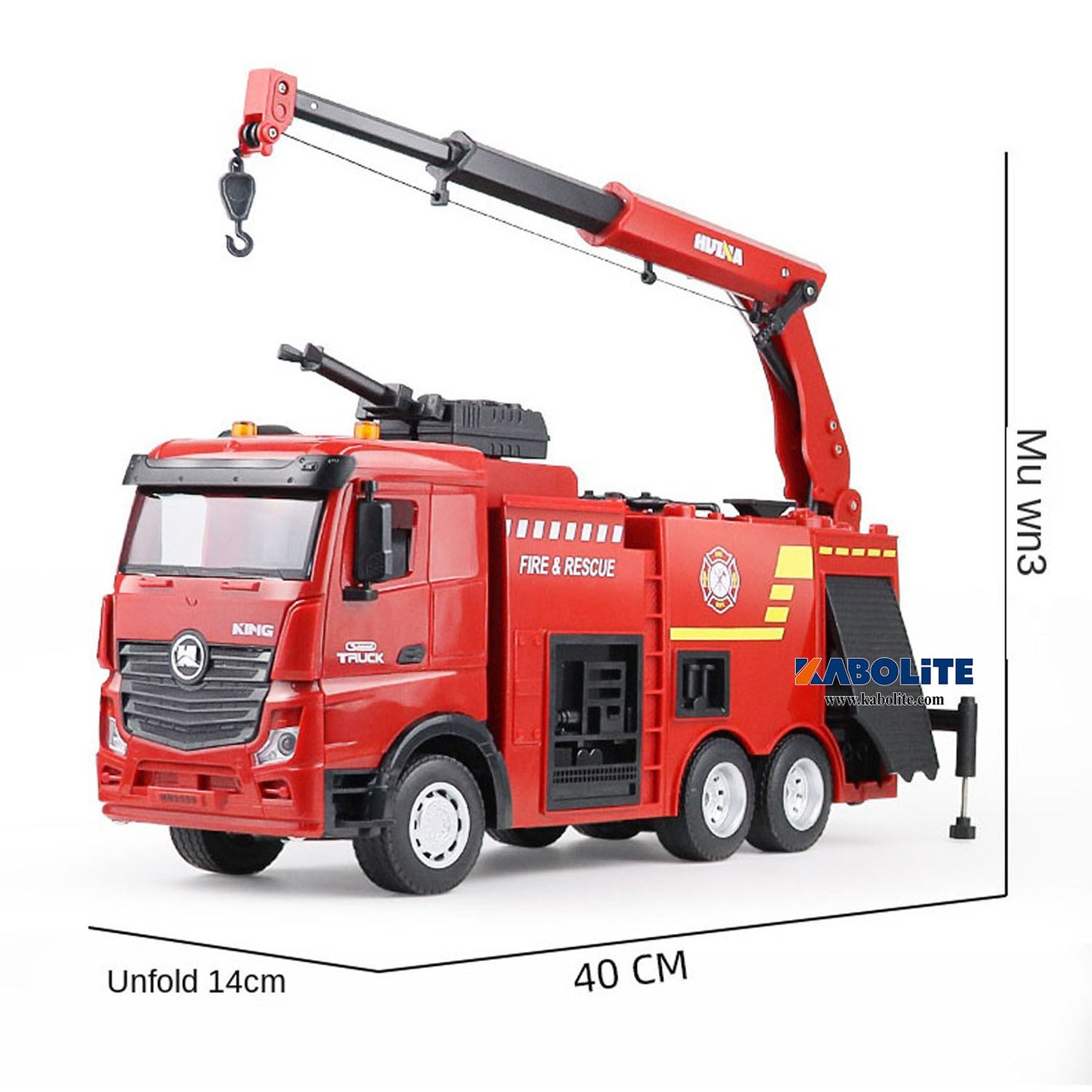 IN Stock HUINA 1362 1/18 Plastic RC Fire Fighting Truck Model with Water Spray 2.4G Radio Controller for Rescue Vehicle Enthusiasts
