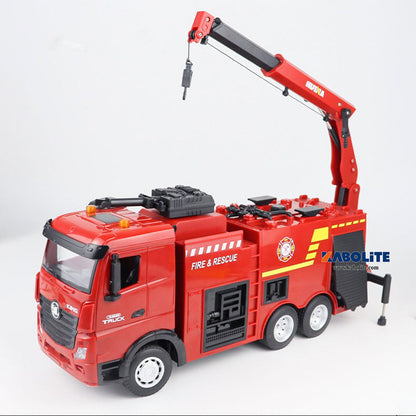 IN Stock HUINA 1362 1/18 Plastic RC Fire Fighting Truck Model with Water Spray 2.4G Radio Controller for Rescue Vehicle Enthusiasts