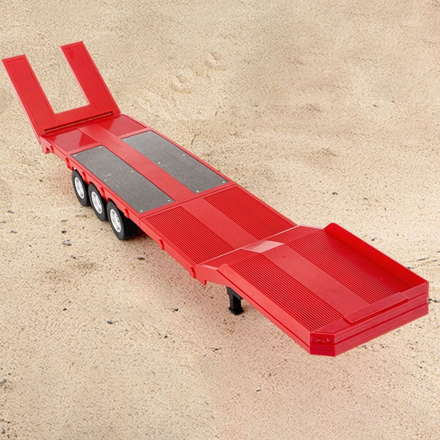 3 Axels Plastic Semi Trailer Flatbed 1502 for 1/18 Remote Control Tractor Truck HUINA 1501 RC Lorry Car Model Upgrade Parts