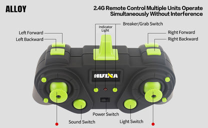 Limited-Time Sale US Stock HUINA 1593 1/14 RC Excavator 28CH Digger Model with Light Sound 2.4G Radio Controller for Construction Vehicle Hobbyists