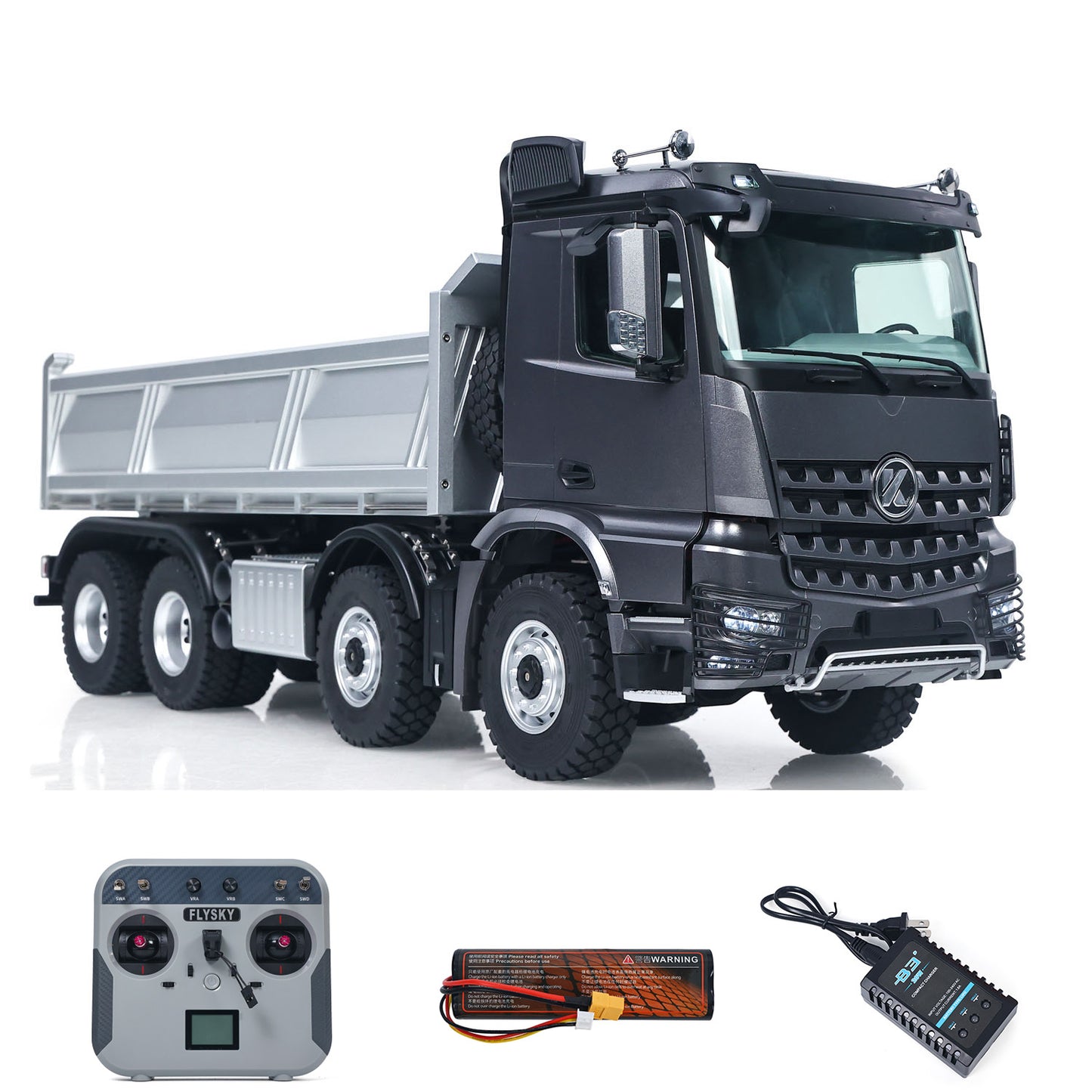 US Stock RTR Kabolite 8X8 1/14 RC Dump Truck K5703 Electric Lifting Remote Control Tipper Model 2Speed Gearbox Lights Sound System
