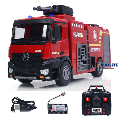 IN Stock HUINA 562 1/14 RC Fire Truck with Water Spray Light Sound 2.4G Remote Controller for Rescue Vehicle Enthusiasts