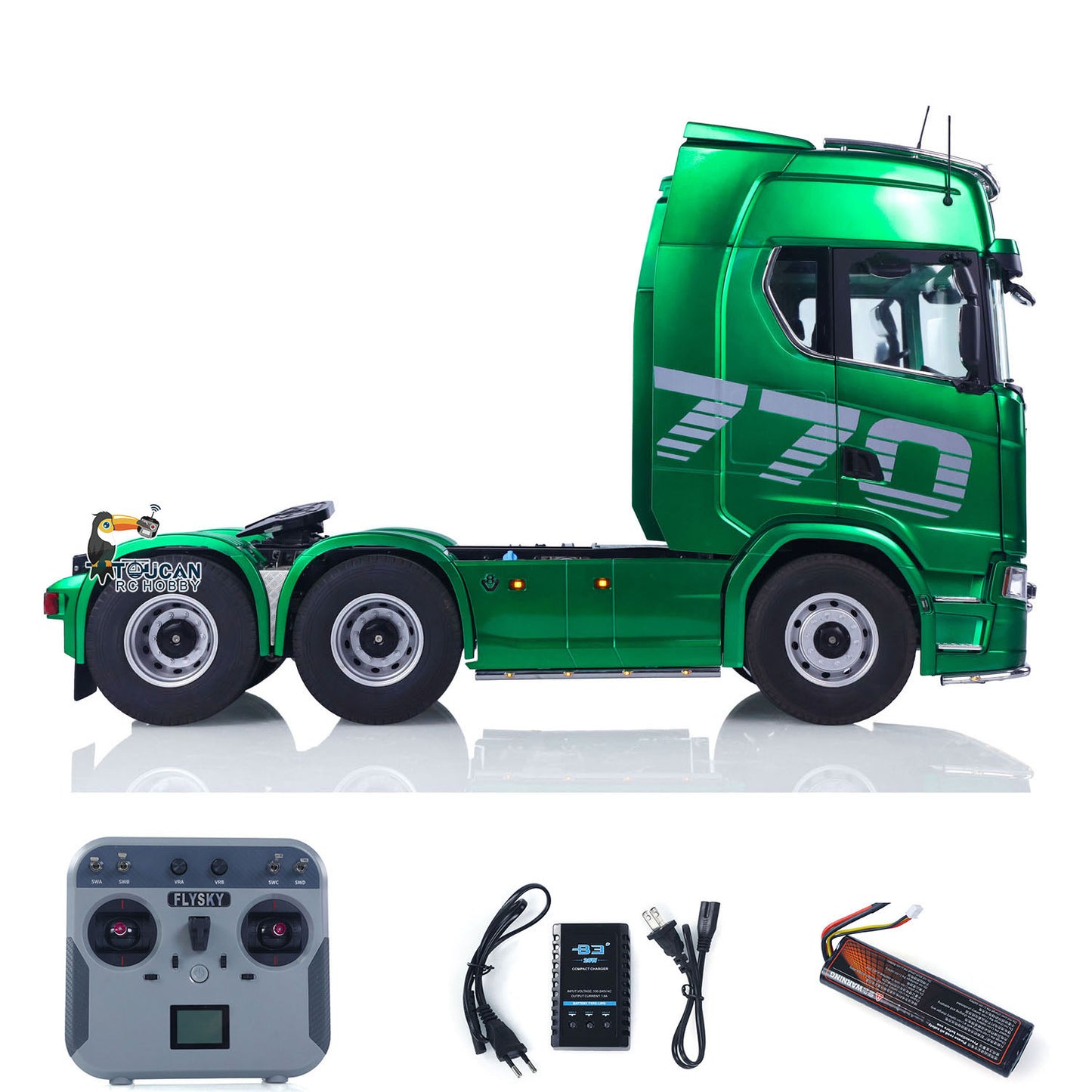 KABOLITE 6*6 Ready To Run 1/14 RC Tractor Truck Remote Control Car Hobby Model Painted Assembled 770S With Light Sound
