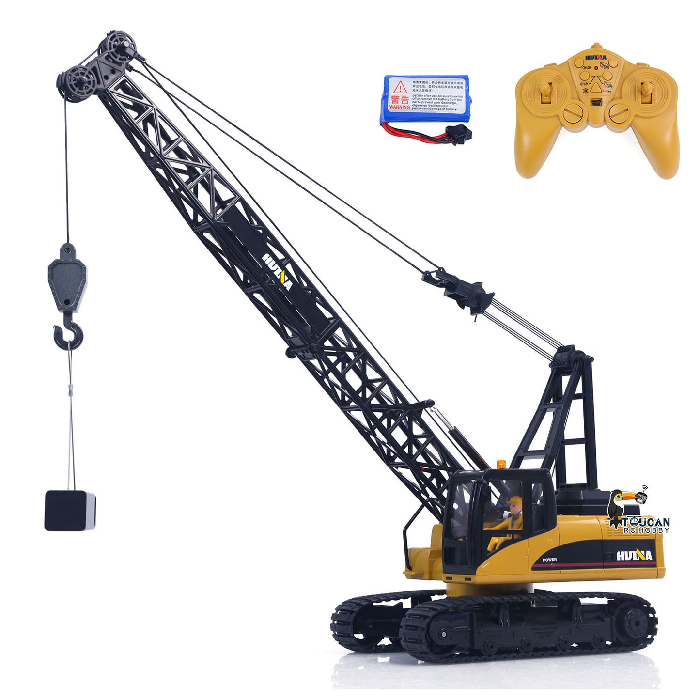 HUINA 572 15CH RC 1/14 Construction Crane Truck Tower Excavator Model Car 1572 Remote Control Toy