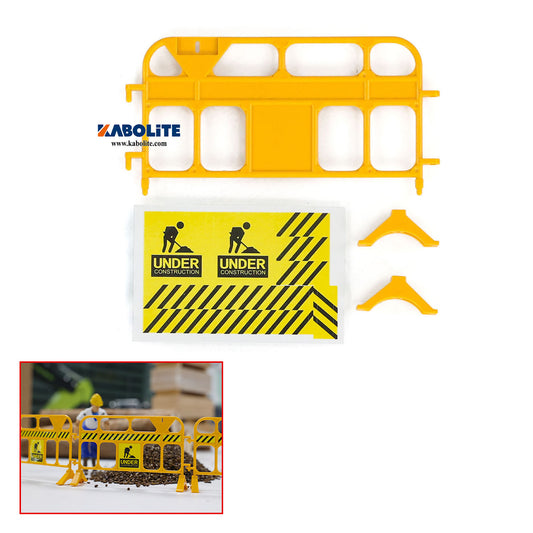 IN Stock Kabolite Plastic Decorative Traffic Sign Guardrail Barrier Traffic Cones Crash Bucket Spare Parts for 1/14 RC Construction Vehicles Model