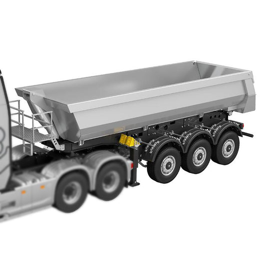 26.1Inches KABOLITE 1/14 Metal Radio Control Semi Trailer Dumper Electric Lifting for RC Tractor Truck SC 770S Light Support Leg