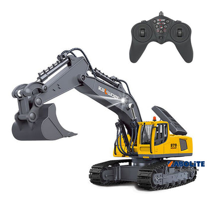 IN Stock HUINA 13550 1/18 11CH 2.4G RC Excavator with 350 Degrees Rotation Light Sound for Remote Control Digger Enthusiast