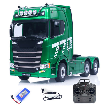 DE Stock HUINA 1/18 Remote Control Tractor Truck 770S 1501 6X4 Plastic RC Lorry Car Model Lights Sound System Charger Battery