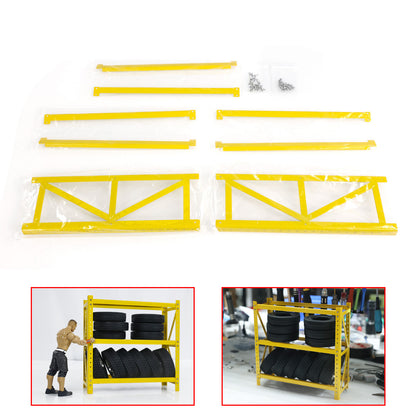 Kabolite Metal Tire Rack Decorative Part for 1/14 RC Tractor Truck 1/10 1/12 Remote Control Construction Vehicles Model