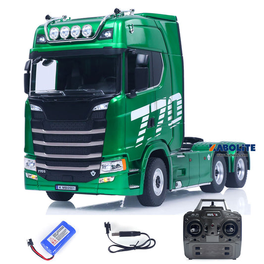 IN Stock HUINA 770S 1/18 Plastic 6x4 RC Tractor Truck 1501 PRO with 19CH 2.4G Radio Controller Light Sound for Hobbyists Outdoor Play