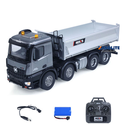 IN Stock HUINA 1536 PRO 1/14 Remote Control Dump Truck with Light Sound System for RC Tipper Construction Vehicle Hobbyists